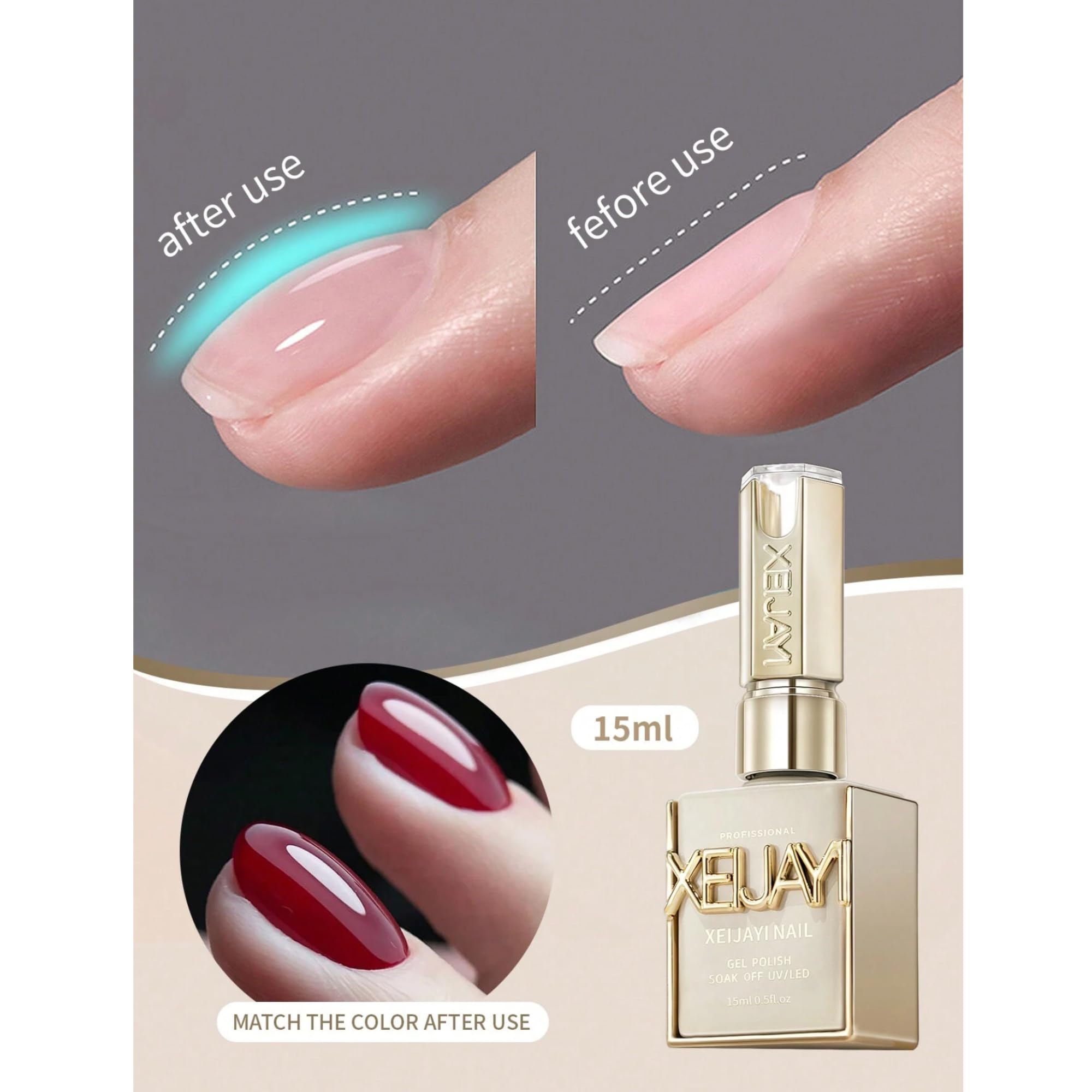 Amazon.com: Xeijayi Clear Builder Gel for Nails 15ml – Soak-Off UV